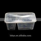 Disposable pp Plastic Microwave Safe Food Container 2 Compartments Takeaway Food Container thumbnail-4