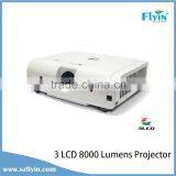 8000 Ansi Lumens Full HD Digital Cinema Advertising LCD Auto Bright Control Large Venue Outdoor Powerful Projector thumbnail-1