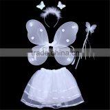 HOT Kids Festival Single Layer Rose Tie Butterfly Fairy Wings Magic Wand Headband Costume Set/Birthday Party Performance Supply thumbnail-6