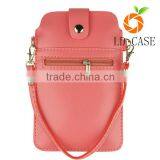 Fashion Lady Shoulder Bag Smartphone Leather Case With Hand Strap