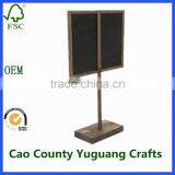 Wood Home Welcome Signs Wooden Chalkboard Sign With Base thumbnail-2