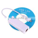 2017 Hot sales White Micro USB to Ethernet LAN Network RJ45 Card Adapter for Android OS Tablet
