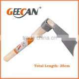 High quality wood Handle Metal Head Hand Tool Garden Hoe with small size