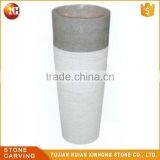 Small Oval Granite Corner Synthetic Stone Bathroom Sink thumbnail-3