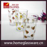 Glass Manufactory Supply 15oz Tumbler Print Fruit Glass Cup for Drinking thumbnail-3