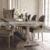 French Country Style Wooden Dining Room Set, Vintage and Retro Solid Wood Long Dinning Table and Chairs Set (BF01-X1161) thumbnail-1
