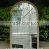 Rustic Rusty Iron Frame Window Garden Mirrors Outdoor Yard thumbnail-1