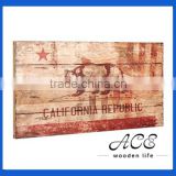 Shabby Wooden Sign for Home Decor Custom Rustic Wooden Flag OEM Solid Wood Picture