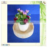 Professional Factory Round Delicate Original Color Pine Wooden Tray thumbnail-5