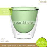 Decorative Unbreakable Borosilicate Double Wall Milk/Beer Glass Cup thumbnail-1