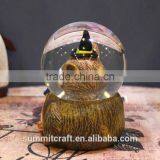 3d Resin Witch Owl Figurine Water Globes Halloween Snow Globe thumbnail-3