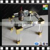 High Transparent Acrylic Coffee Table Frames PMMA Side Table 2 Layers Table With Metal From China Manufacturer thumbnail-5