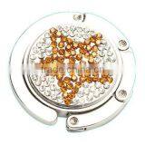 Cute Beautiful Round Shape Bag Hook Add Diamond thumbnail-1