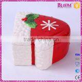 Hat Desgin Ceramic Christmas Decoration Cookie Box thumbnail-2