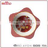 Factory Supplies Flower Shape Deer Printed Christmas Decorative Bowls, Melamine Christmas Bowl in Bulk thumbnail-1