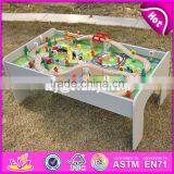 2017 новый дизайн образовательных детских игрушек для активностей - деревянный набор игрового стола с поездами W04C070 thumbnail-6