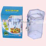 430ml Small Hexagon Plastic Airtight Container/Sealed Container thumbnail-1