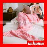 UCHOME Mixture Crocheted Thick Knited Mermaid Tail Blanket thumbnail-4
