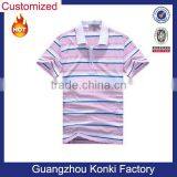 100% Cotton Men's Clothing, Strip Polo Shirt thumbnail-1