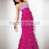 Hot Pink Prom Dresses Without Sleeve thumbnail-1