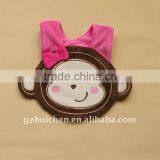 New Arrival 2013 Mom and Bab Pink Monkey Waterproof Baby Bibs in Stock !! thumbnail-1