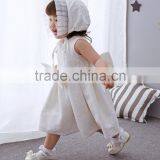 Baby Clothes Wholesale Hot Sale Chiffon Cheap 2017 Baby Clothing Children's Boutique Sleeveless Summer White Flower Girl Dress thumbnail-3