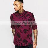 Floral Shirt Men Casual Shirt in Long Sleeve Twill Casual Shirt thumbnail-1