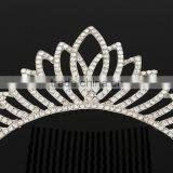 Hot Sale Alloy Tiara Top Rhinestone Crown Hair Jewelry for Girl Wedding Jewelry thumbnail-1