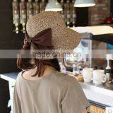 Zm40594b Summer New Model Bowknot Design Women Straw Sun Visor Hat thumbnail-3