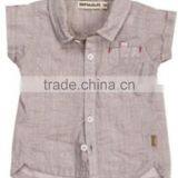 100% Ctn, Woven, Unisex Baby Short Slv Shirt thumbnail-1