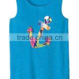 RIB KNITTED EMBROIDERED TANK TOP FOR GIRLS