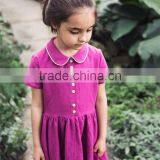 High Quality Washed Girl's Linen Dress Kids Linen Summer Dress thumbnail-5