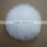 Myfur Genuine Pure White Soft Fox Fur Bobble Bag Charm Animal Fur Aceessory thumbnail-2