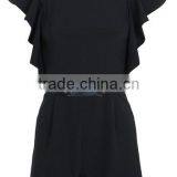 Black Frill Design Shorts Women Jumpsuit For Casual Wear thumbnail-1