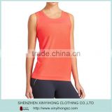 OEM plain color dry fit sport mesh fabric singlet/vest for ladies