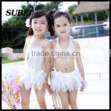 16 New Children's Swimsuit Girls Swimwear Child Cygnet Baby Ballet Tutu Style Swimsuit thumbnail-1
