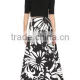 2016 Designed for Fashion Women High Waist Printed Grosgrain Skirt Slit Skirt Ladies'maxi Skirt OEM thumbnail-1