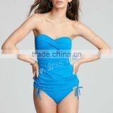 Plain Bandeau Bathing Suits for Women thumbnail-1