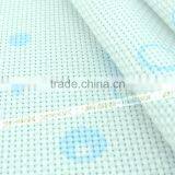Chinese Sellers Wholesale Super White Color Cotton Cross Stitch Fabric Printed on Blue Flowers thumbnail-3