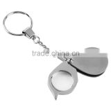 Free hot selling New design Portable 8X Folding Key Ring Magnifier with Key Chain Daily Magnifying Tool EA
