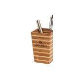 Bamboo Stripe Pen Holder