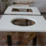 Cultured Custom Marble Glass Single Double Sink Bathroom Vanity Tops