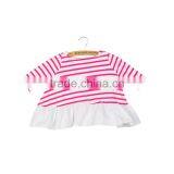 Children Cotton Stripe Printed Baby Ruffle Tops thumbnail-5