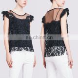 New fashion blouse designs elegant models women lace blouse