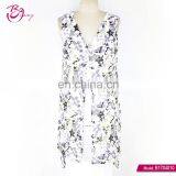 Summer Style Polyester V Neck Sleeveless Fashion Lady Apparel