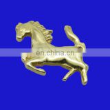 custom metal horse lapel pins with 3D gold color