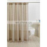 Natural Soft Linen Material Ready-Made Hemp Shower Curtain for SPA Bath Decor thumbnail-1