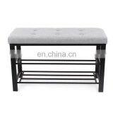 Customized Multi Design Storage Metal Shoe Rack Fabric Foldable Storage Chair Saving Place in Doorway thumbnail-2