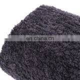 Fluffy Microfiber Plush Black Double Layer Sherpa Throw Blanket 50 x 60 Inches for Couch Sofa thumbnail-4