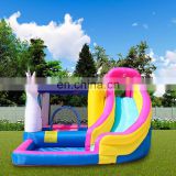 Oxford Cloth Unicorn Inflatable Bounce house with water pool slide